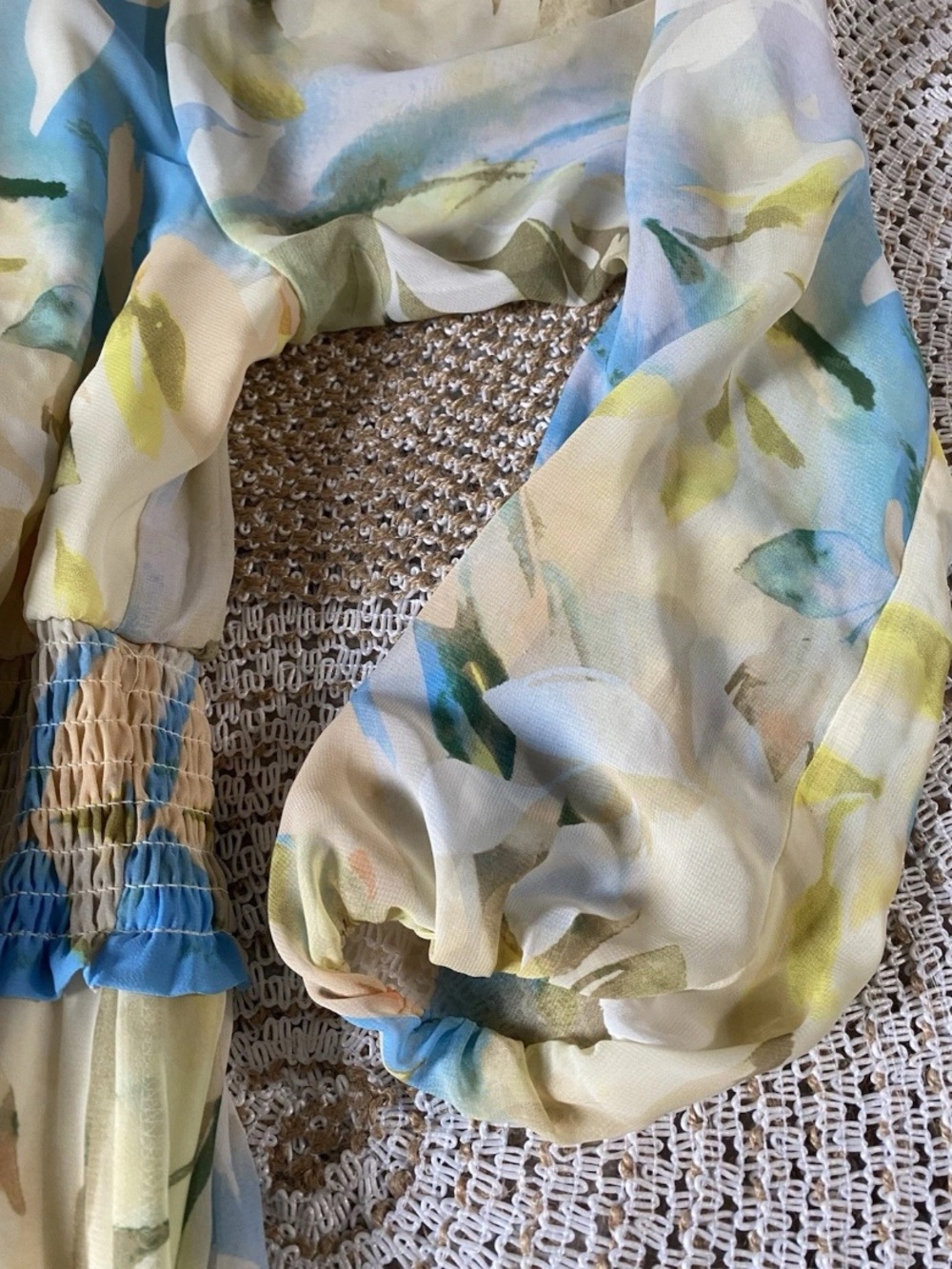 Laundry By Shelli Segal Los Angeles Floral Pastel Flowy Maxi Dress Wedding Guest - Picture 11 of 16